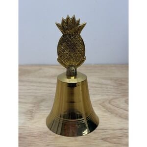 Vintage Brass Bell With‎ Pineapple Top Made In India  #14